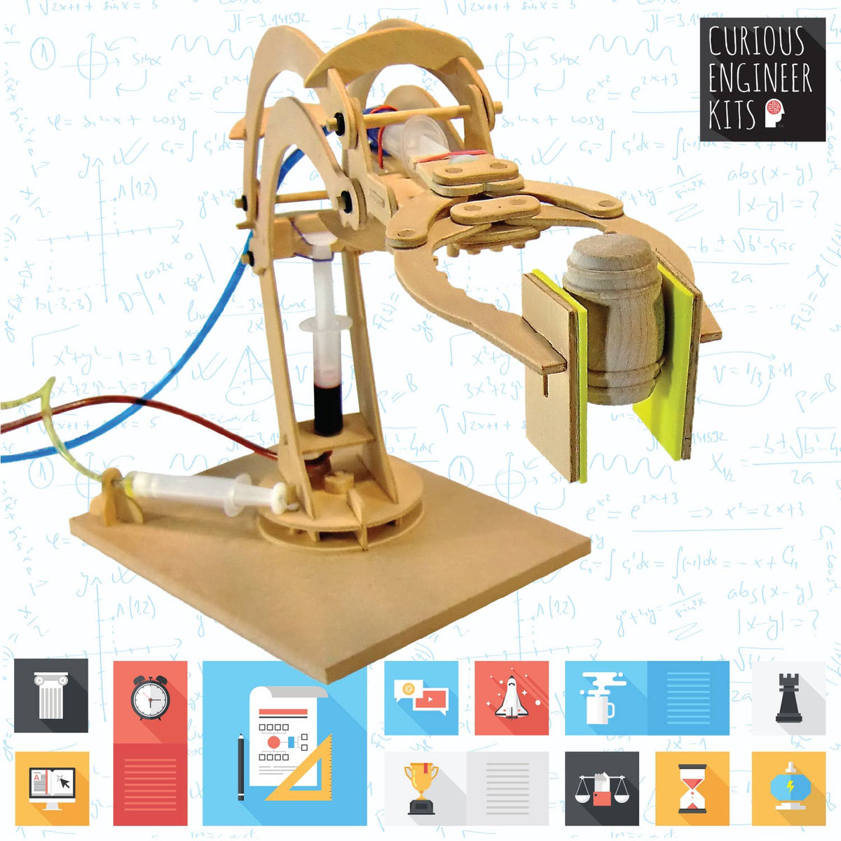Robotic Arm Kit | 
Wooden Engineering Model Building Kit